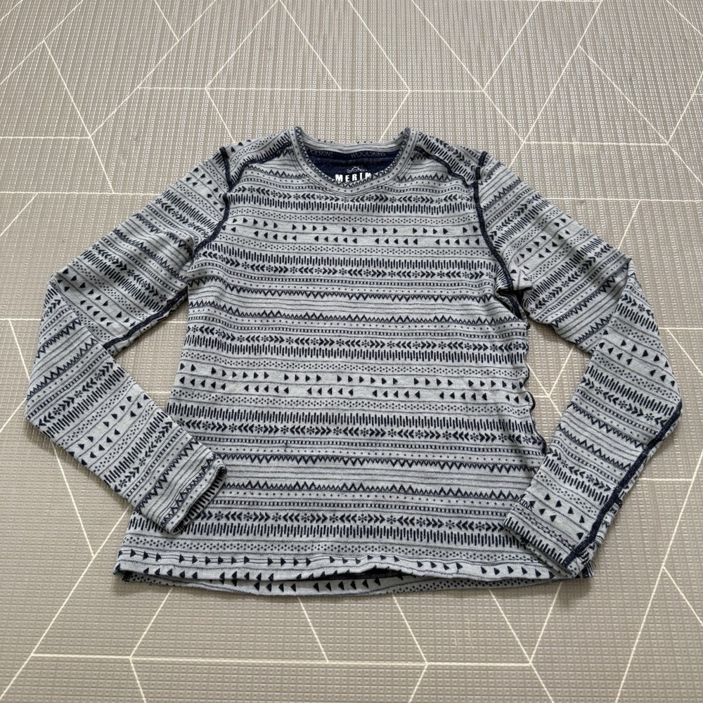 Terramar Merino Wool Woolskin Fair Isle Midweight Long Sleeve Women's M‎